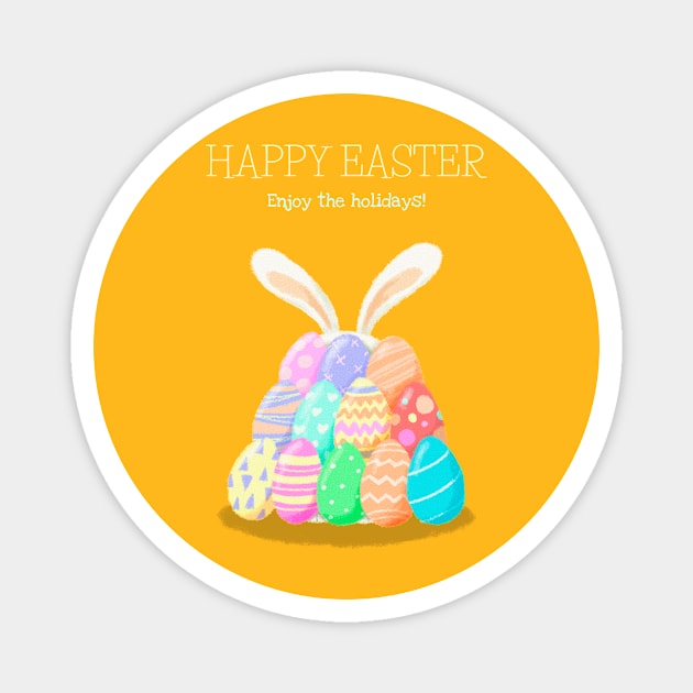 Happy easter Magnet by Lifestyle T-shirts